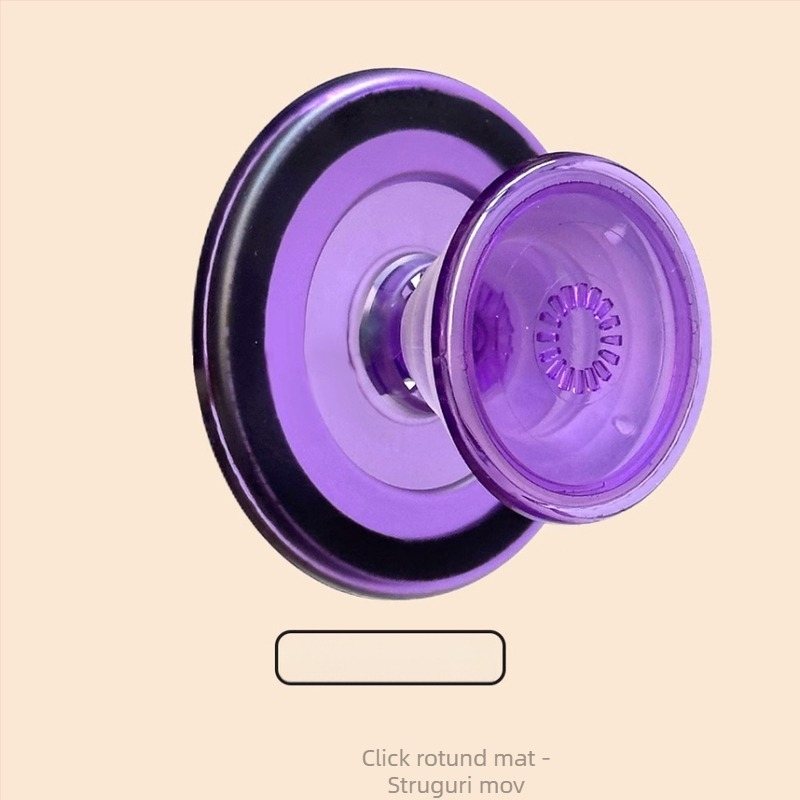 Snap-on suport magnetic MagSafe pentru telefon, disc rotund mat, PC transparent, detașabil, universal