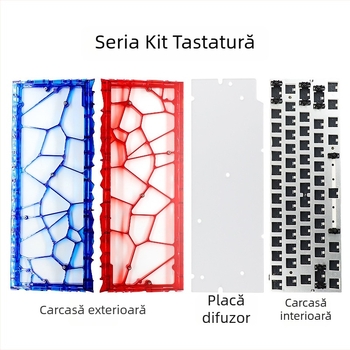 Carcasă transparentă pentru tastatură Jiadalong, kit cu liner PCB ecologic pentru tastaturi mecanice