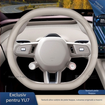 Husă de volan Yu7 2025, universală, din cauciuc, pentru toate sezoanele, cusută la mașină, stil original