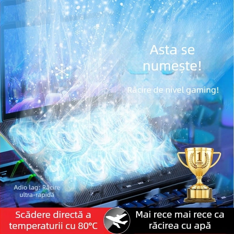 Suport de răcire pentru laptop cu ventilator încorporat – răcire cu aer, pentru notebook, PlayBook și alte dispozitive