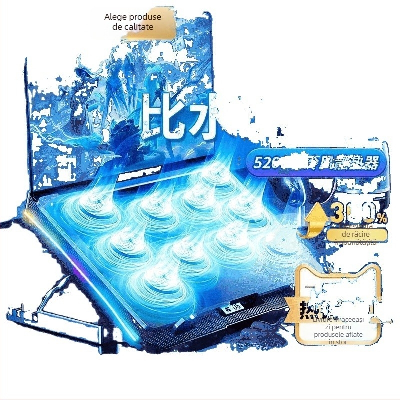 Suport de răcire pentru laptop cu ventilator încorporat – răcire cu aer, pentru notebook, PlayBook și alte dispozitive