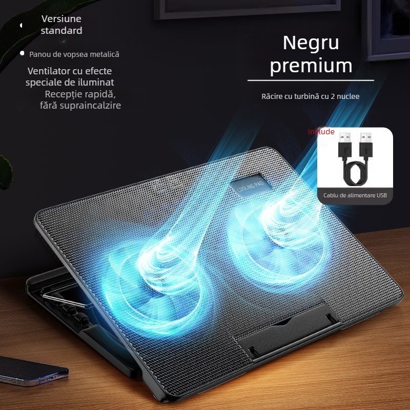 Suport de răcire pentru laptop cu ventilator încorporat – răcire cu aer, pentru notebook, PlayBook și alte dispozitive