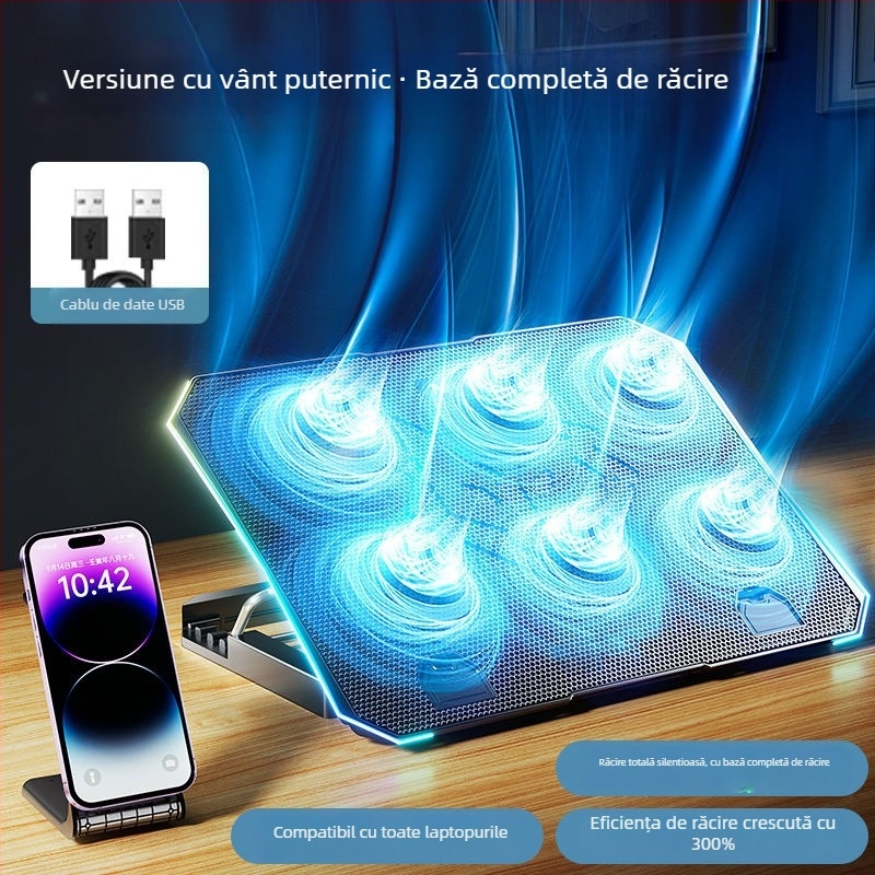 Suport de răcire pentru laptop cu ventilator încorporat – răcire cu aer, pentru notebook, PlayBook și alte dispozitive