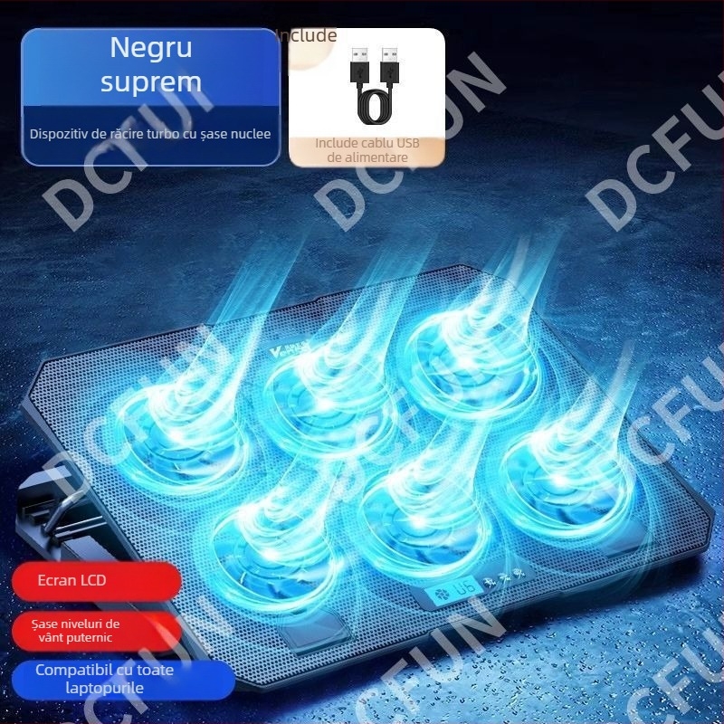 Suport de răcire pentru laptop cu ventilator încorporat – răcire cu aer, pentru notebook, PlayBook și alte dispozitive