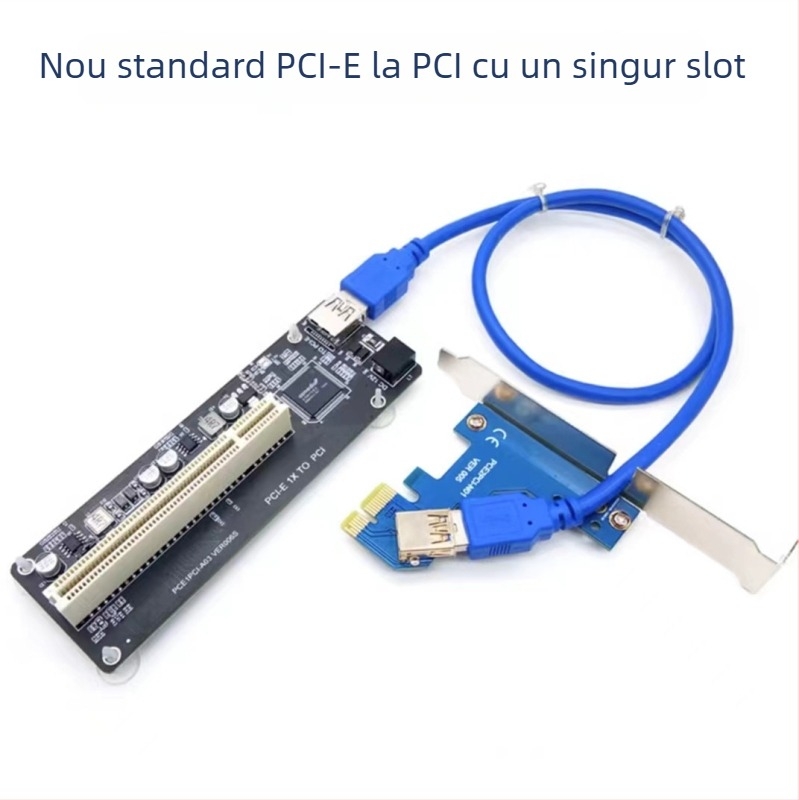Card adaptor USB-PCI pentru captură video și control, CX12, ASM1083, nucleu din cupru, viteză transfer 500