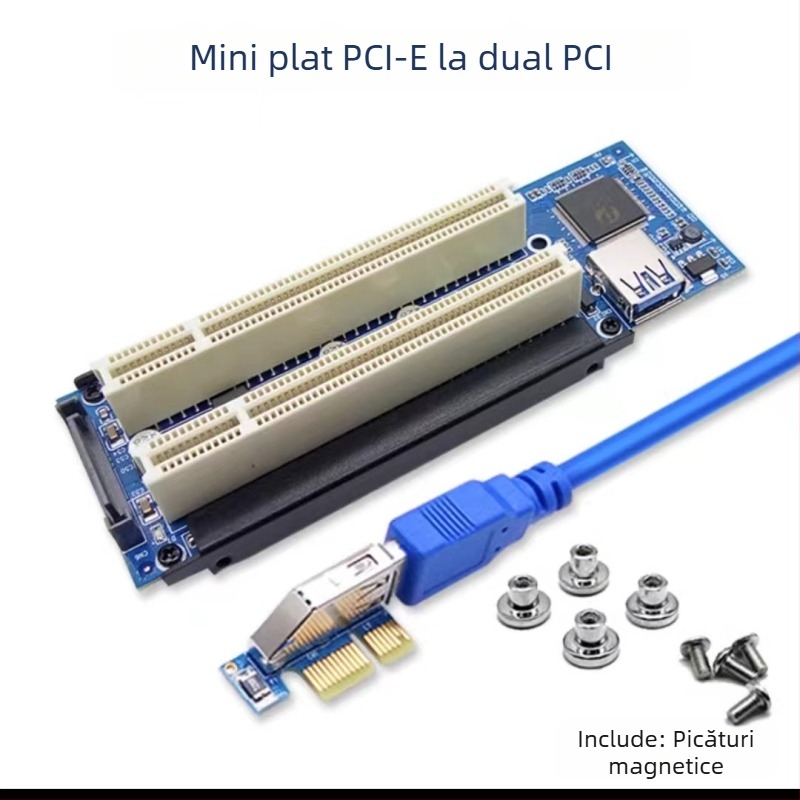 Card adaptor USB-PCI pentru captură video și control, CX12, ASM1083, nucleu din cupru, viteză transfer 500