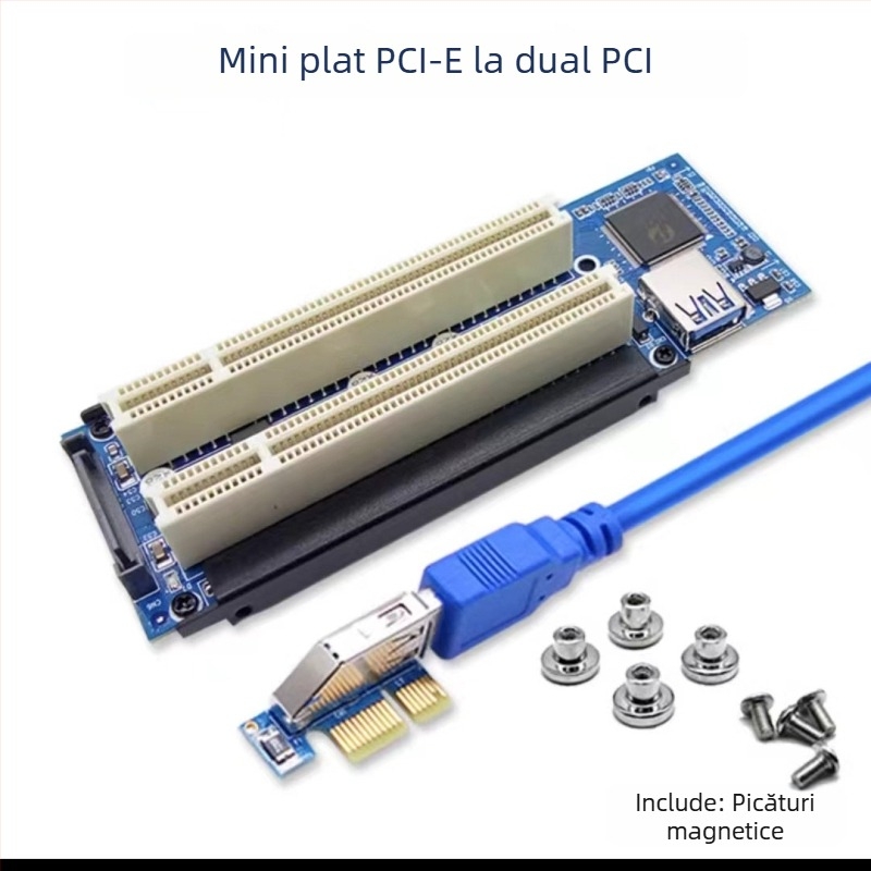 Card adaptor USB-PCI pentru captură video și control, CX12, ASM1083, nucleu din cupru, viteză transfer 500