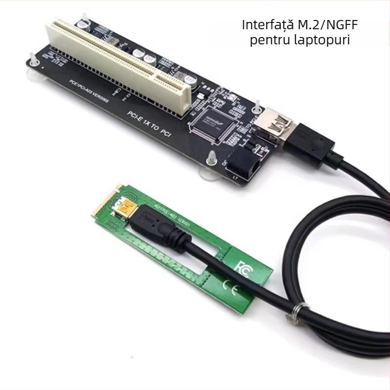 Card adaptor USB-PCI pentru captură video și control, CX12, ASM1083, nucleu din cupru, viteză transfer 500