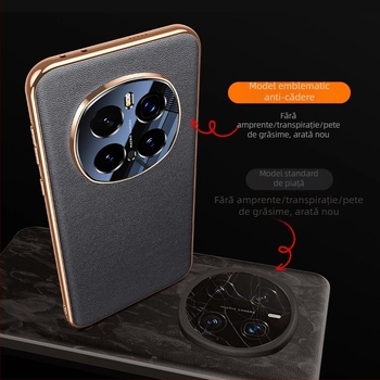 Carcasă din piele naturală pentru Honor Magic7, protecție completă a obiectivului, piele de vită de înaltă calitate, design luxos