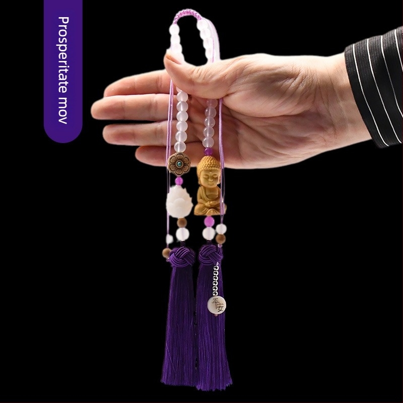 Pandant Buddha pentru mașină, ornament pentru oglinda cu lotus, stil modern, decor interior auto personalizabil