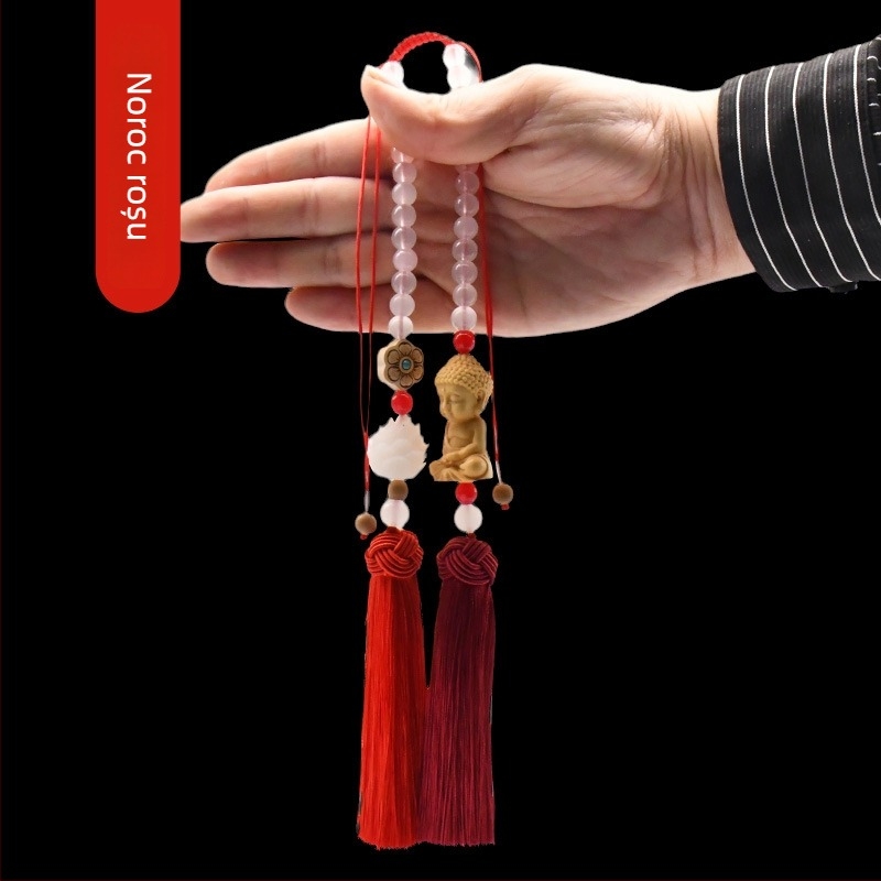 Pandant Buddha pentru mașină, ornament pentru oglinda cu lotus, stil modern, decor interior auto personalizabil