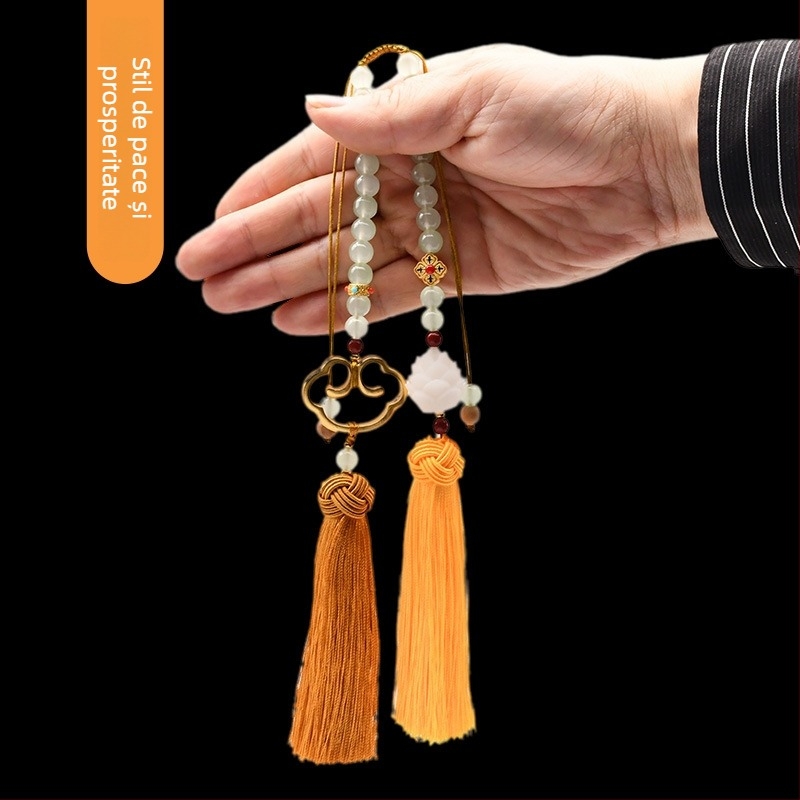 Pandant Buddha pentru mașină, ornament pentru oglinda cu lotus, stil modern, decor interior auto personalizabil