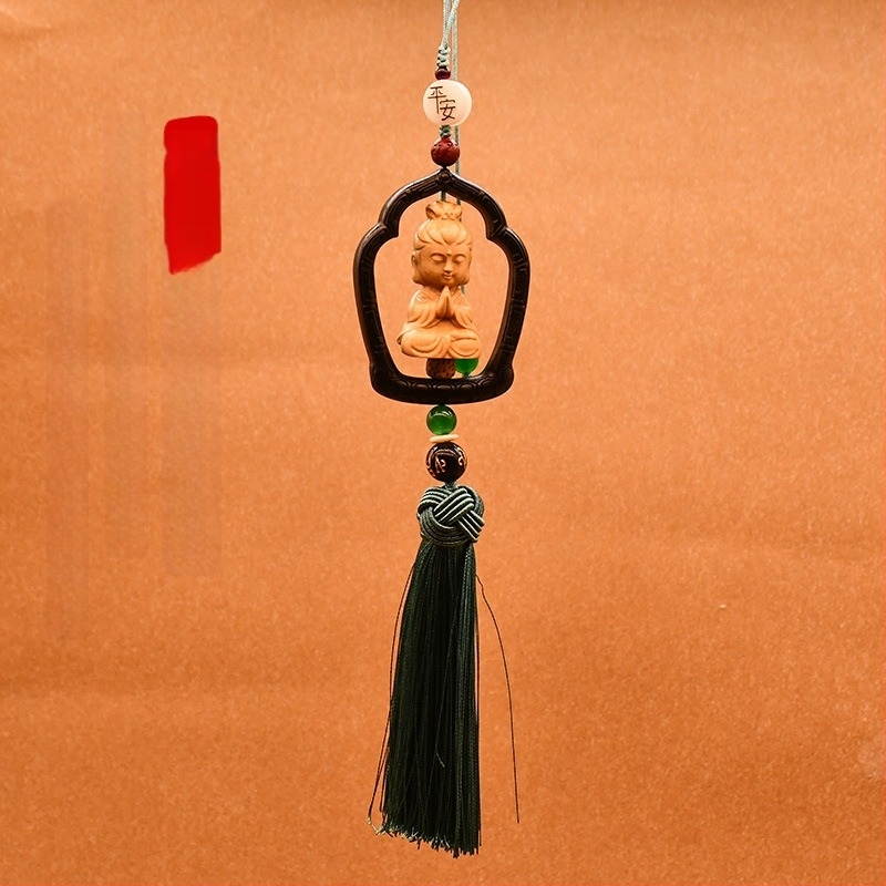 Pandant Buddha pentru mașină, ornament pentru oglinda cu lotus, stil modern, decor interior auto personalizabil