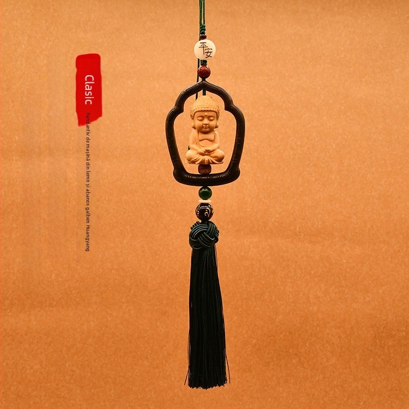 Pandant Buddha pentru mașină, ornament pentru oglinda cu lotus, stil modern, decor interior auto personalizabil