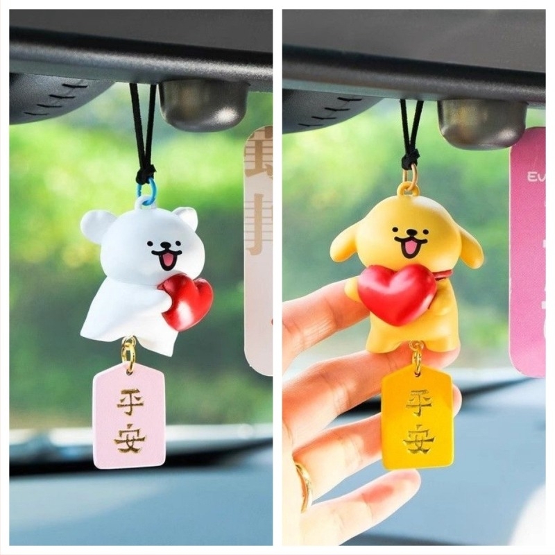 Pandantiv auto Line Puppy - din plastic, stil animație, decor interior, ornamente auto