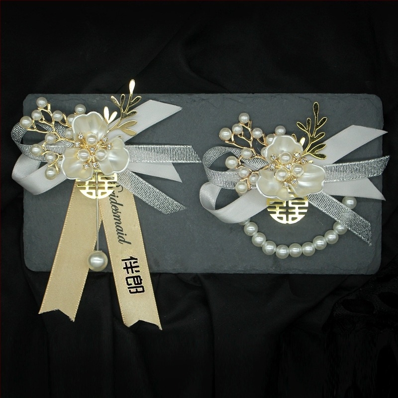 Set corsage de nuntă pentru mire și mireasă – stil coreean, set familial, Cod produs: Beautiful lady 230131, Brand: Other, Import: Nu