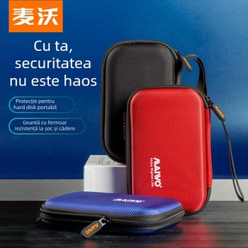 MAIWO KT02 PU husă pentru disc dur – Geantă digitală portabilă, procesare OEM, include 1 pachet de stocare pentru disc dur mobil