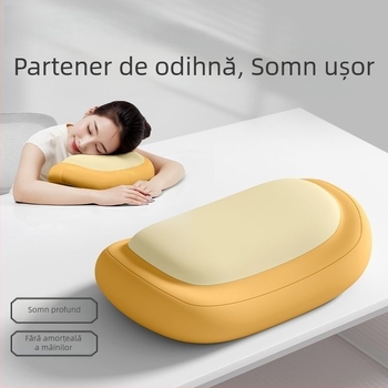 Pernă de birou pentru pauza de somn, cu suport pentru cap și pernă pentru talie — din bumbac, multifuncțională