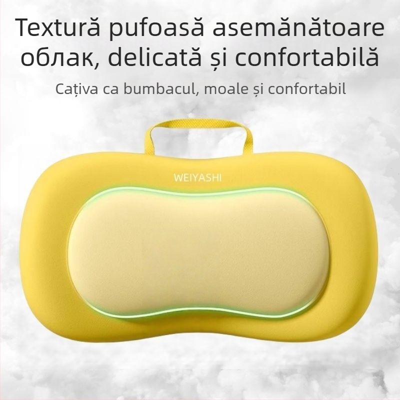 Pernă de birou pentru pauza de somn, cu suport pentru cap și pernă pentru talie — din bumbac, multifuncțională