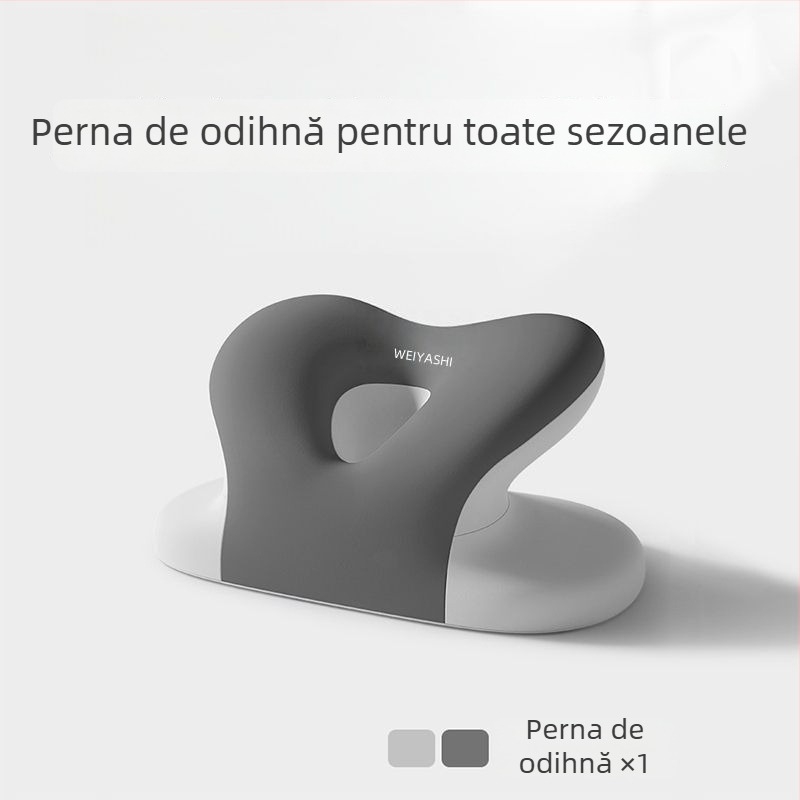 Pernă de birou pentru pauza de somn, cu suport pentru cap și pernă pentru talie — din bumbac, multifuncțională
