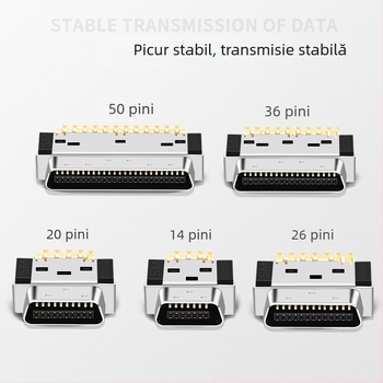 SCSICN14/20/26/36/50 conector servo pentru SCSI – conectori industriali, fir de cupru, ISO certificat, 3000 prize, OEM disponibil