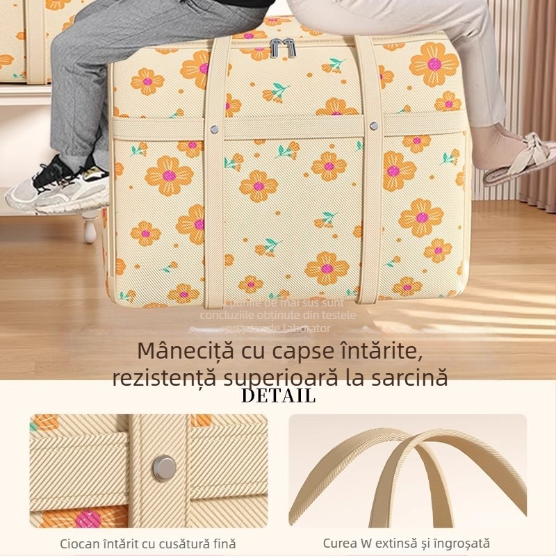 Sac de depozitare cub pentru haine și pilote – țesătură ne-țesută, rezistentă la umezeală, capacitate mare, multifuncțional, ideal pentru mutări și organizare acasă