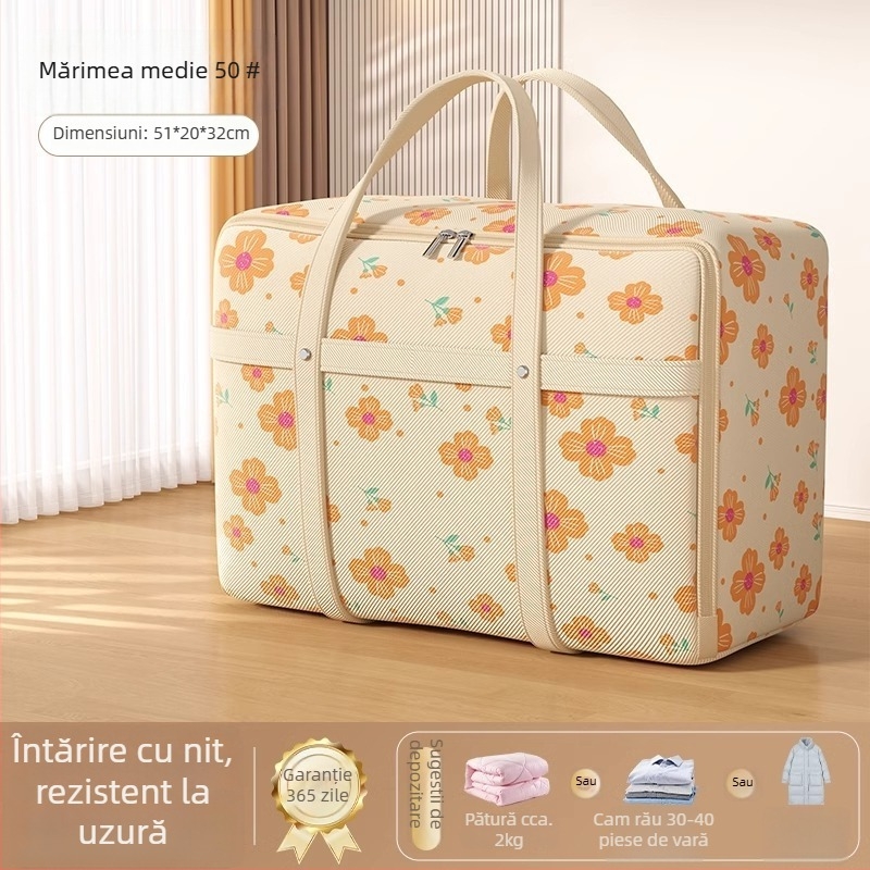 Sac de depozitare cub pentru haine și pilote – țesătură ne-țesută, rezistentă la umezeală, capacitate mare, multifuncțional, ideal pentru mutări și organizare acasă