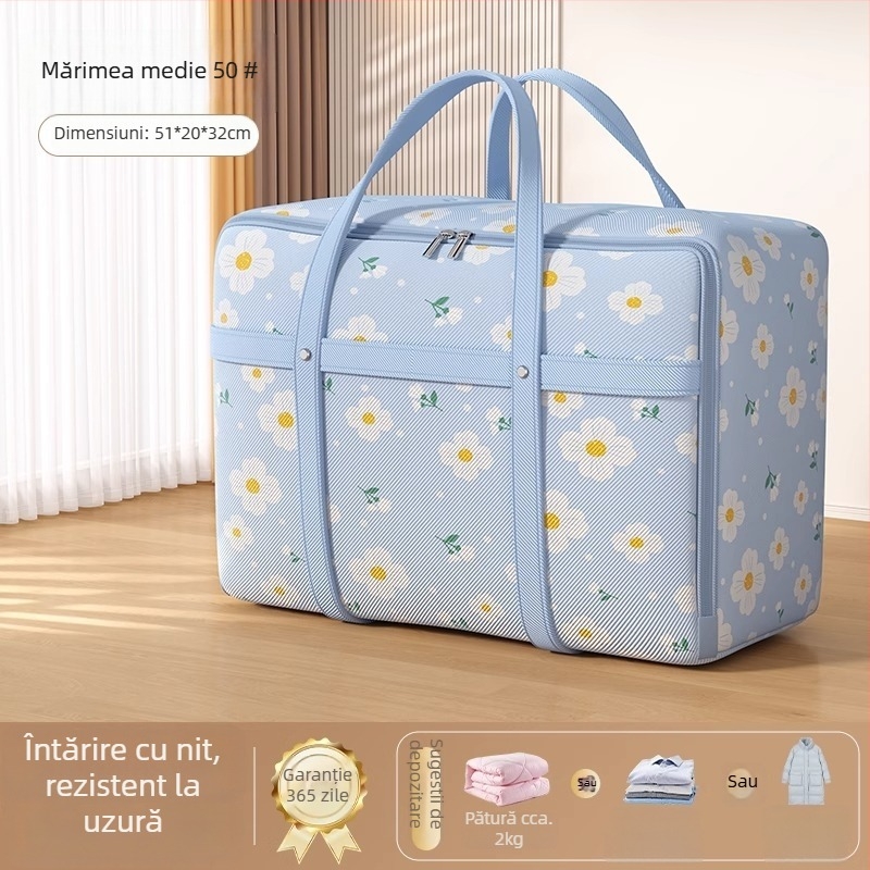 Sac de depozitare cub pentru haine și pilote – țesătură ne-țesută, rezistentă la umezeală, capacitate mare, multifuncțional, ideal pentru mutări și organizare acasă