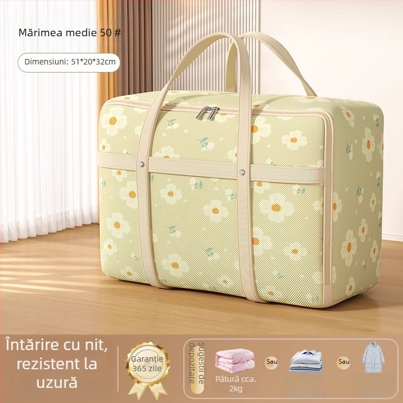 Sac de depozitare cub pentru haine și pilote – țesătură ne-țesută, rezistentă la umezeală, capacitate mare, multifuncțional, ideal pentru mutări și organizare acasă