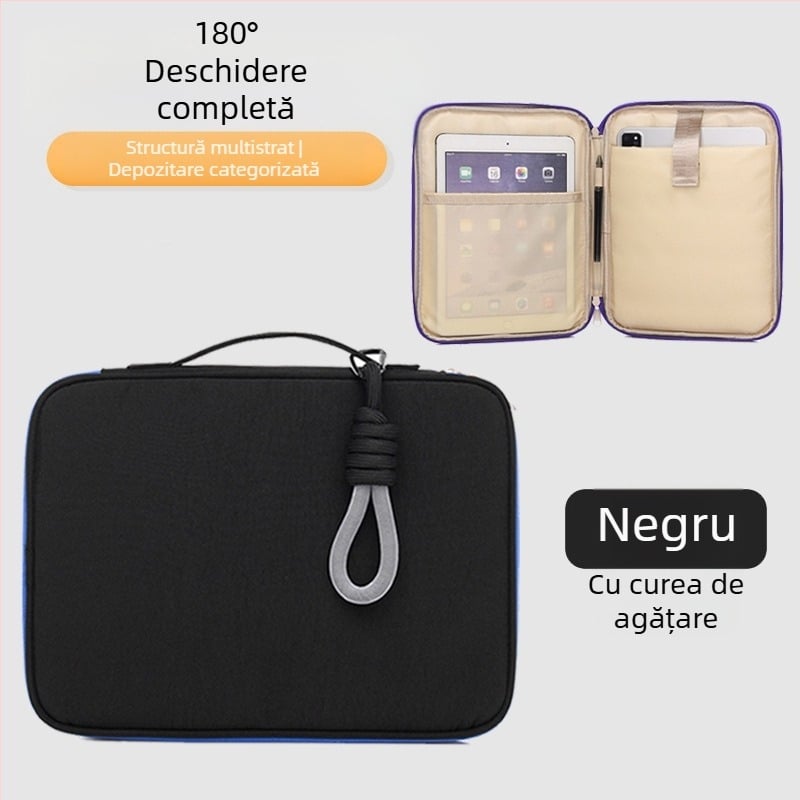 Husă Morandi stil portabil din nylon pentru iPad/tablete și laptop de 16 inch, cu mâner