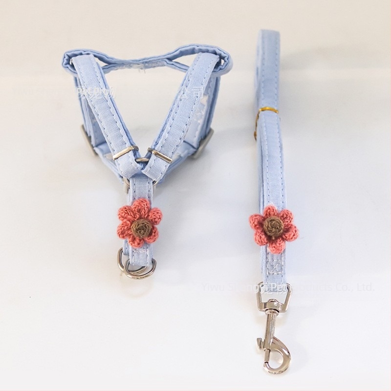 Hamă reglabilă pentru câine cu curea toracică – anti-tras, din pânză, pentru plimbări în aer liber