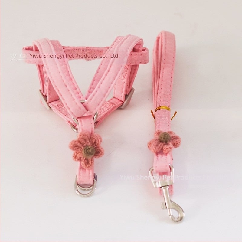 Hamă reglabilă pentru câine cu curea toracică – anti-tras, din pânză, pentru plimbări în aer liber