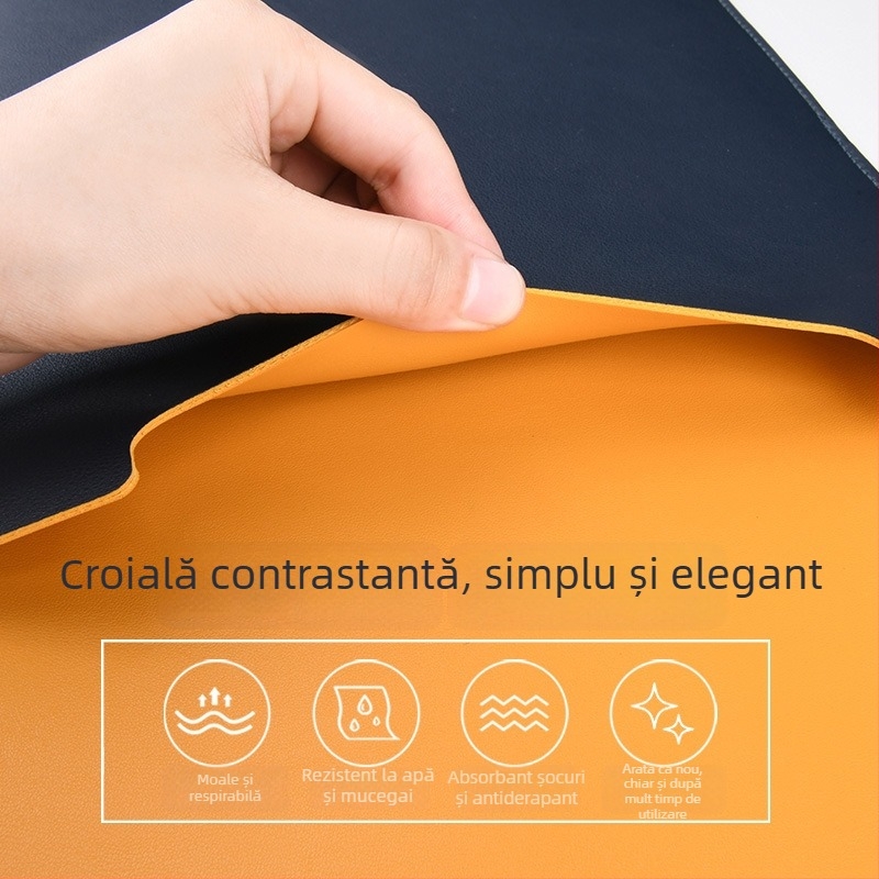 Husă Jin Hanqi pentru laptop din piele PU, impermeabilă, rezistentă la uzură, rezistentă la cutremure, cu buzunar intern pentru calculator