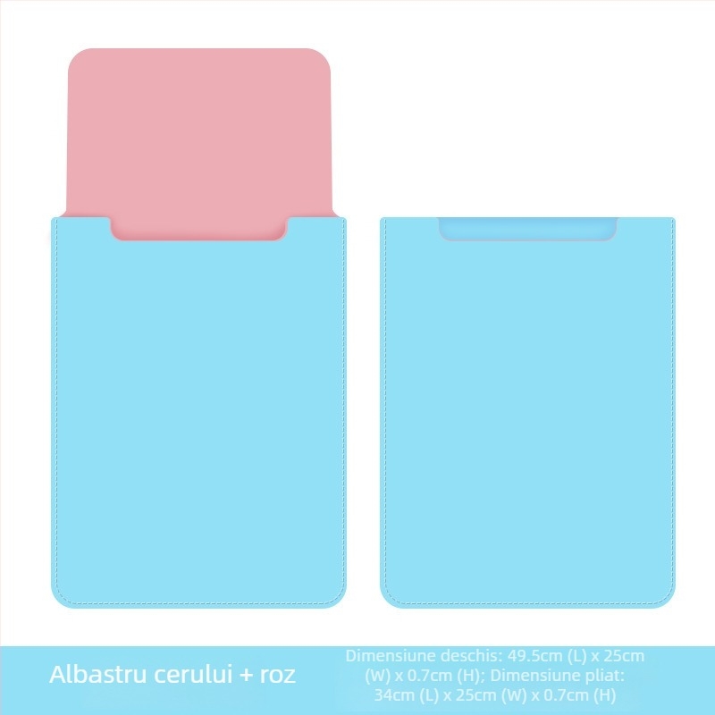 Husă Jin Hanqi pentru laptop din piele PU, impermeabilă, rezistentă la uzură, rezistentă la cutremure, cu buzunar intern pentru calculator