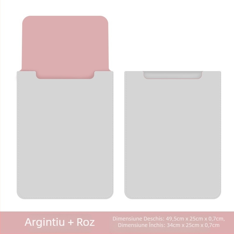 Husă Jin Hanqi pentru laptop din piele PU, impermeabilă, rezistentă la uzură, rezistentă la cutremure, cu buzunar intern pentru calculator