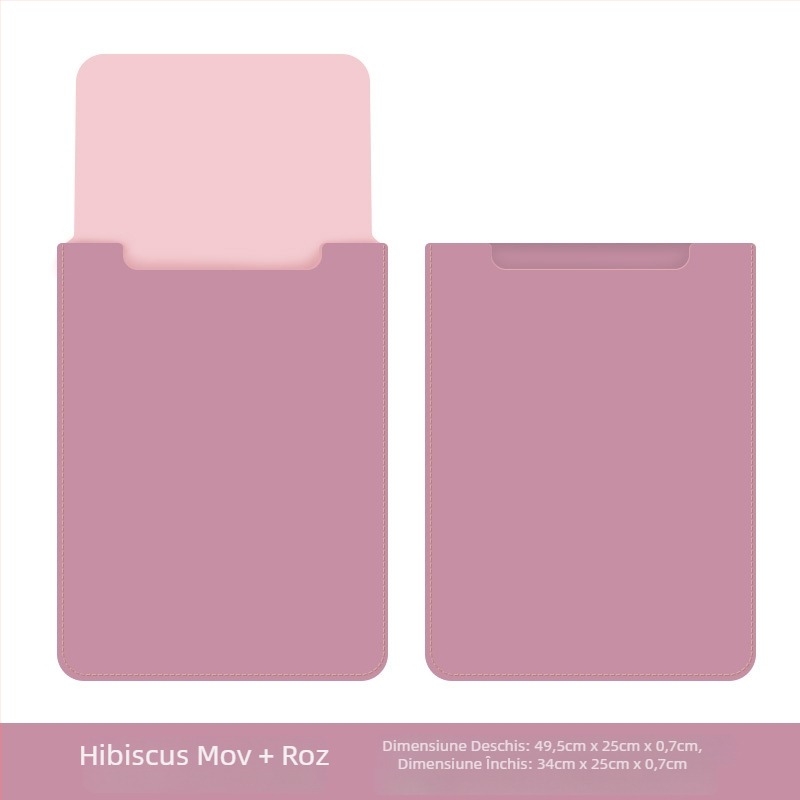 Husă Jin Hanqi pentru laptop din piele PU, impermeabilă, rezistentă la uzură, rezistentă la cutremure, cu buzunar intern pentru calculator