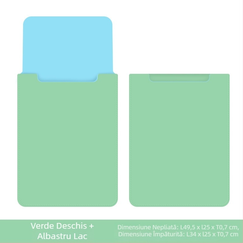 Husă Jin Hanqi pentru laptop din piele PU, impermeabilă, rezistentă la uzură, rezistentă la cutremure, cu buzunar intern pentru calculator