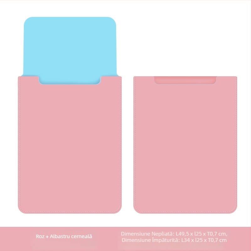 Husă Jin Hanqi pentru laptop din piele PU, impermeabilă, rezistentă la uzură, rezistentă la cutremure, cu buzunar intern pentru calculator