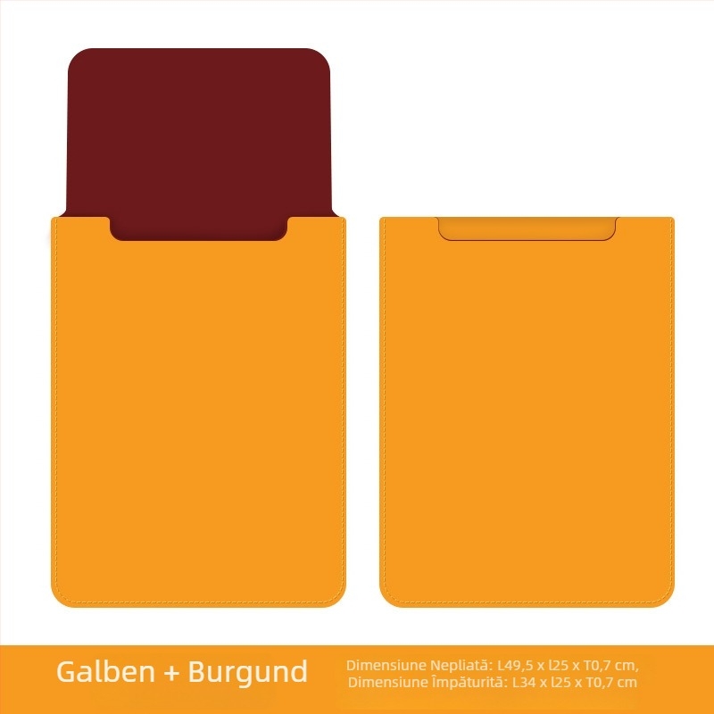 Husă Jin Hanqi pentru laptop din piele PU, impermeabilă, rezistentă la uzură, rezistentă la cutremure, cu buzunar intern pentru calculator