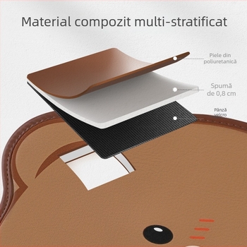 Protecție pentru spatele scaunului auto, Four Seasons Universal, material PU, brand AIBU, design desen animat, fără umplutură