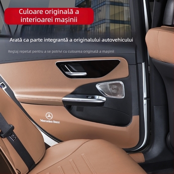 Mercedes-Benz E-Class E300L protecții din piele pentru spatele ușilor – interior auto, logo imprimat, marcă Huangku, personalizare disponibilă, stil Four Seasons General (W214)