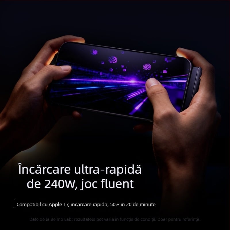 Beimo cablu USB-C pentru încărcare rapidă, 240W max, împletit, conectori duali, PD compatibil