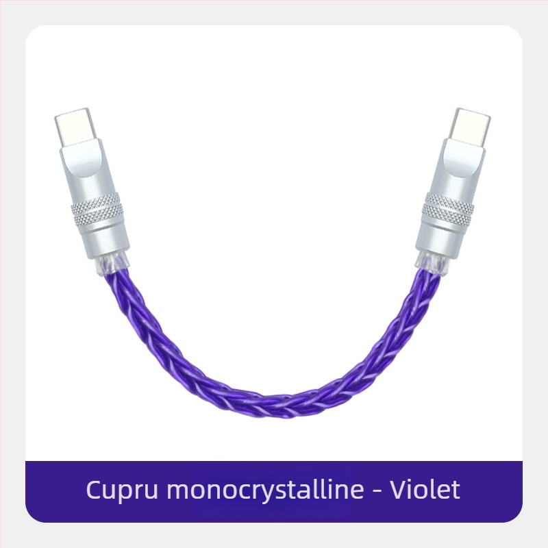 Cabl de date împletit din opt fire, cu cupru monocristalin placat cu argint — încărcare rapidă, compatibil cu iPhone16, Mate70, tablete și laptopuri