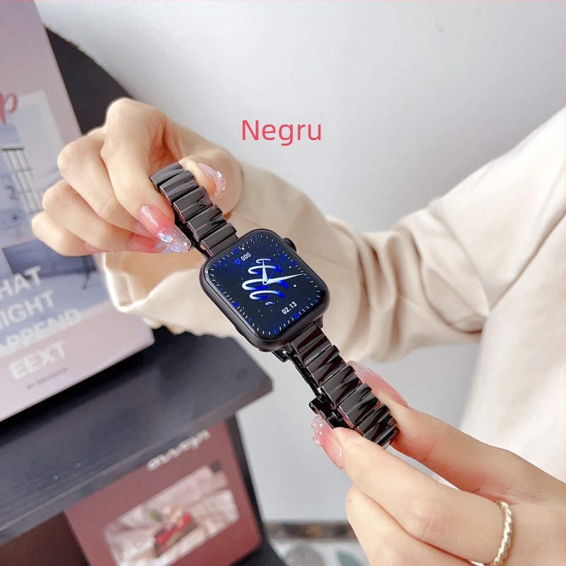 FOLUXE curea metalică pentru Apple Watch, cu design caleidoscopic neregulat și închidere tip fluture