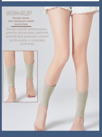 Șosete de protecție pentru gleznă din cașmir, căptușite cu fleece, elastice, unisex, protecție pentru gleznă și gambe, calde pentru toamnă-iarnă