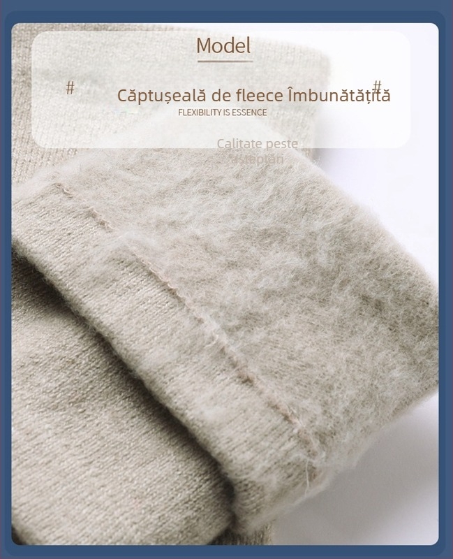 Șosete de protecție pentru gleznă din cașmir, căptușite cu fleece, elastice, unisex, protecție pentru gleznă și gambe, calde pentru toamnă-iarnă