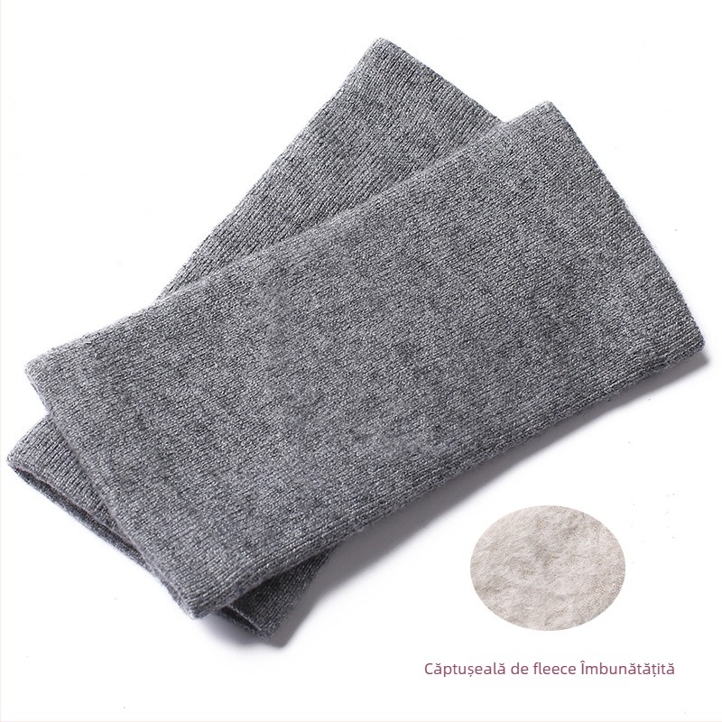 Șosete de protecție pentru gleznă din cașmir, căptușite cu fleece, elastice, unisex, protecție pentru gleznă și gambe, calde pentru toamnă-iarnă