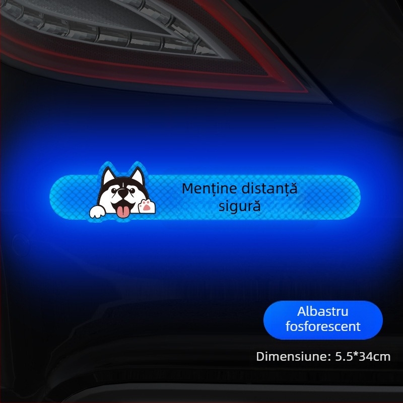 Stickere auto pentru caroserie – model zgârieturi, partea din spate, montaj cu ventuză