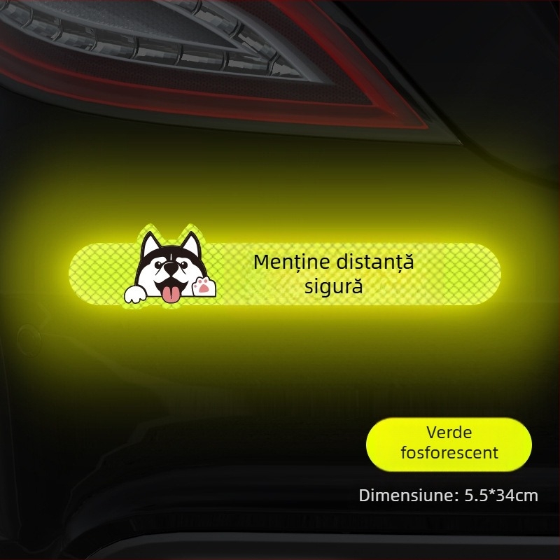Stickere auto pentru caroserie – model zgârieturi, partea din spate, montaj cu ventuză