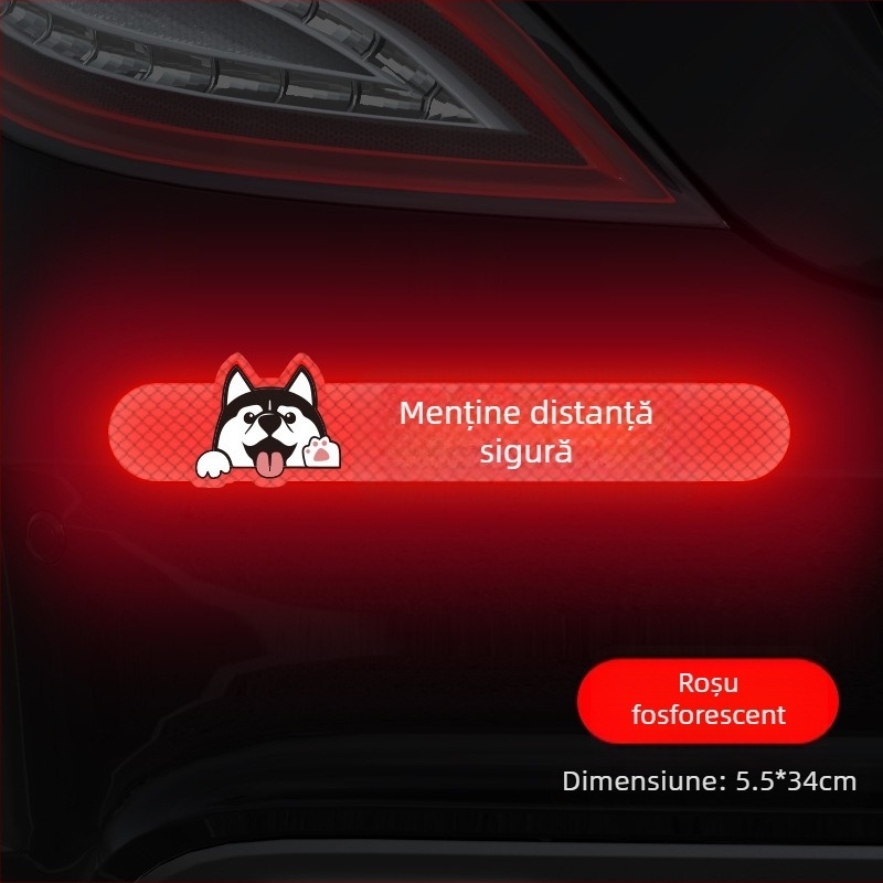 Stickere auto pentru caroserie – model zgârieturi, partea din spate, montaj cu ventuză